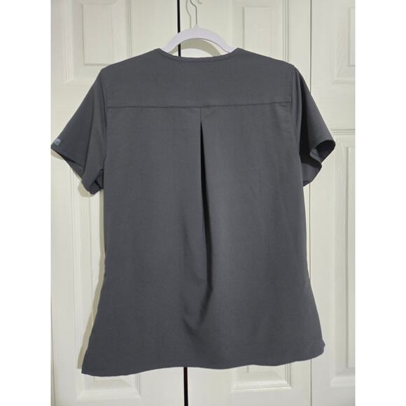 Medcouture m women's charcoal grey scrub top - Picture 4 of 9